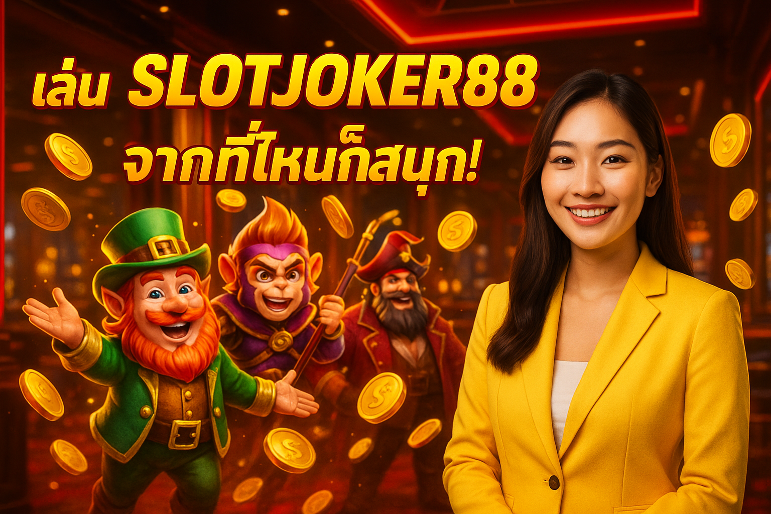 เล่นคาสิโนออนไลน์ SLOTJOKER88 จากที่ไหนก็สนุก!